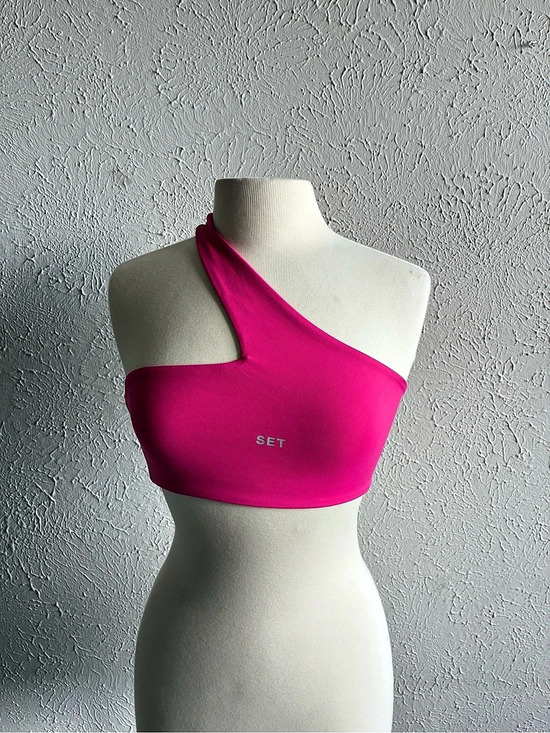SET Active Other - SET Active Luxform One Shoulder Sports Bra Pink Size S Athletic Top